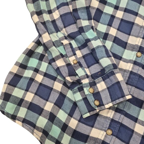 Jachs Girlfriend Bea womens XXL Plaid Button-Up Shirt Long Sleeve flannel fall - Picture 4 of 9